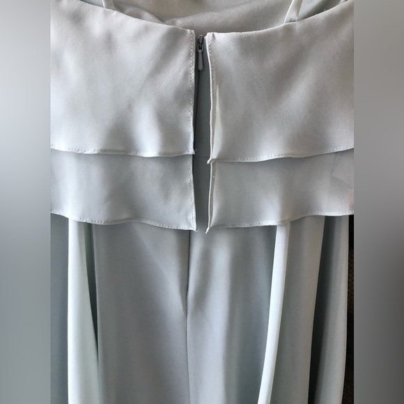 Jenny Yoo Morning Mist Flutter Dress Square Neck 6 Bridesmaid Wedding Knee Lengt - Picture 5 of 12